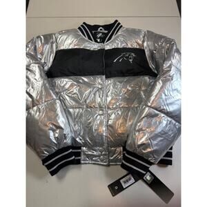 Carolina Panthers G-III 4Her Women's Metallic Puffer Jacket
